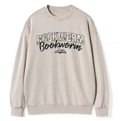 Pagewings Bookworm Unisex Washed Sweatshirt