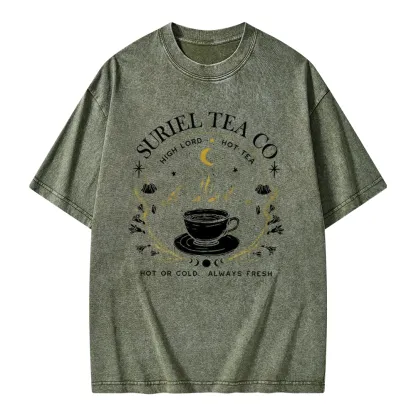 Pagewings Suriel Tea Co Unisex Washed T-shirt