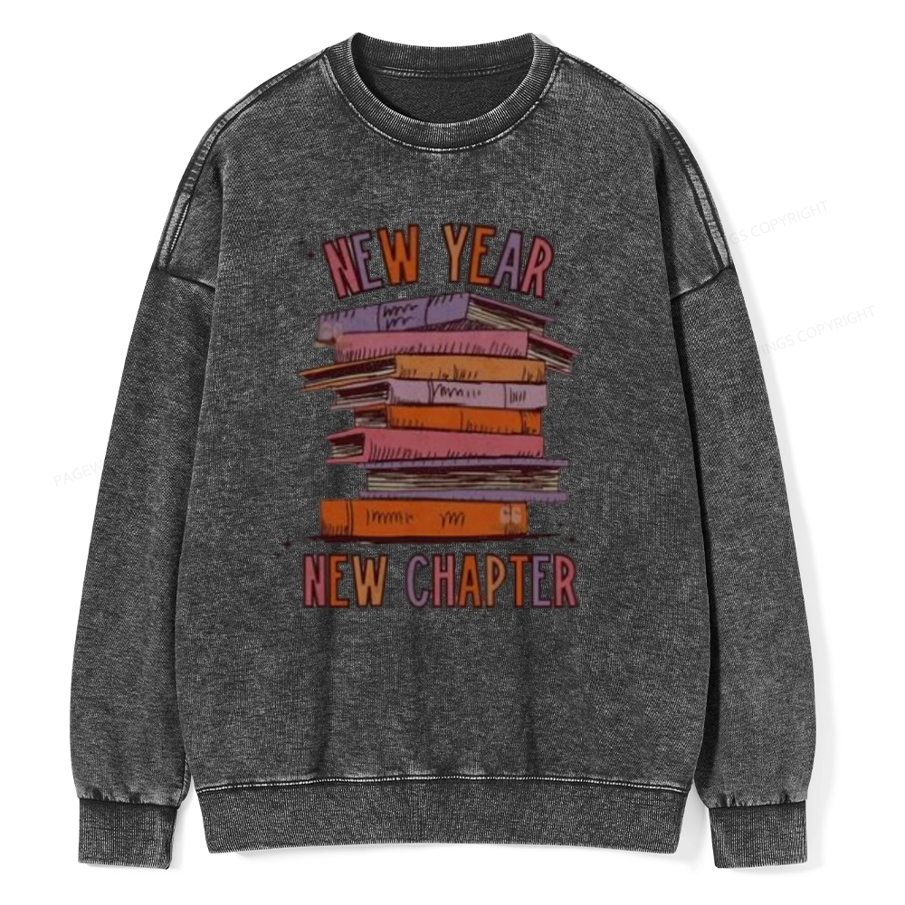 Pagewings New Year New Chapter Unisex Washed Sweatshirt