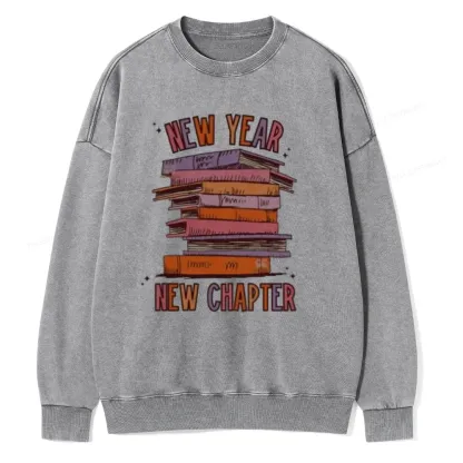 Pagewings New Year New Chapter Unisex Washed Sweatshirt
