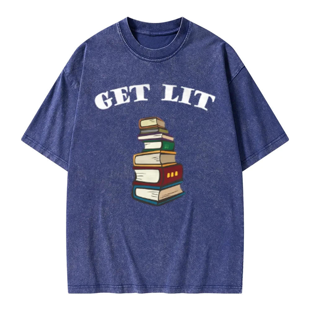 Pagewings Get Lit Unisex Washed T-shirt