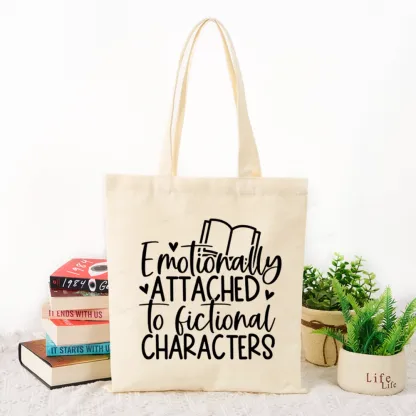 Pagewings Emotionally Attached To Fictional Characters Tote Bag