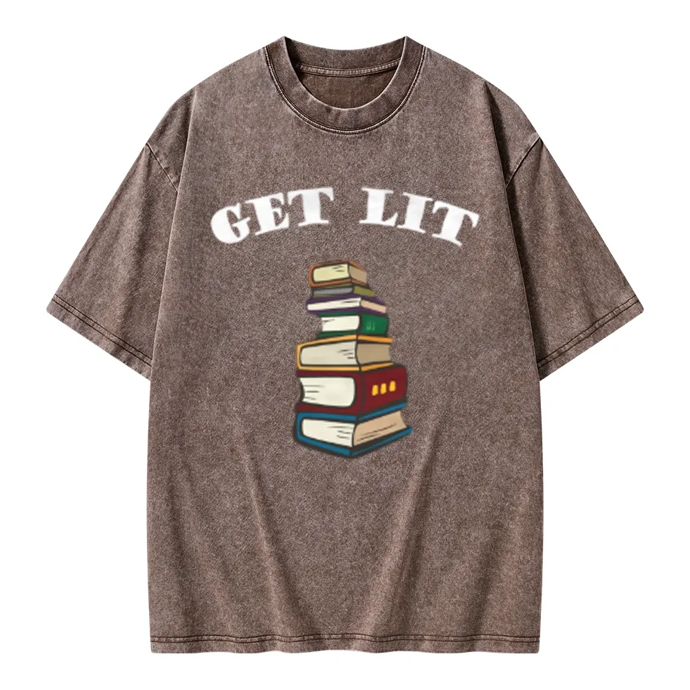 Pagewings Get Lit Unisex Washed T-shirt