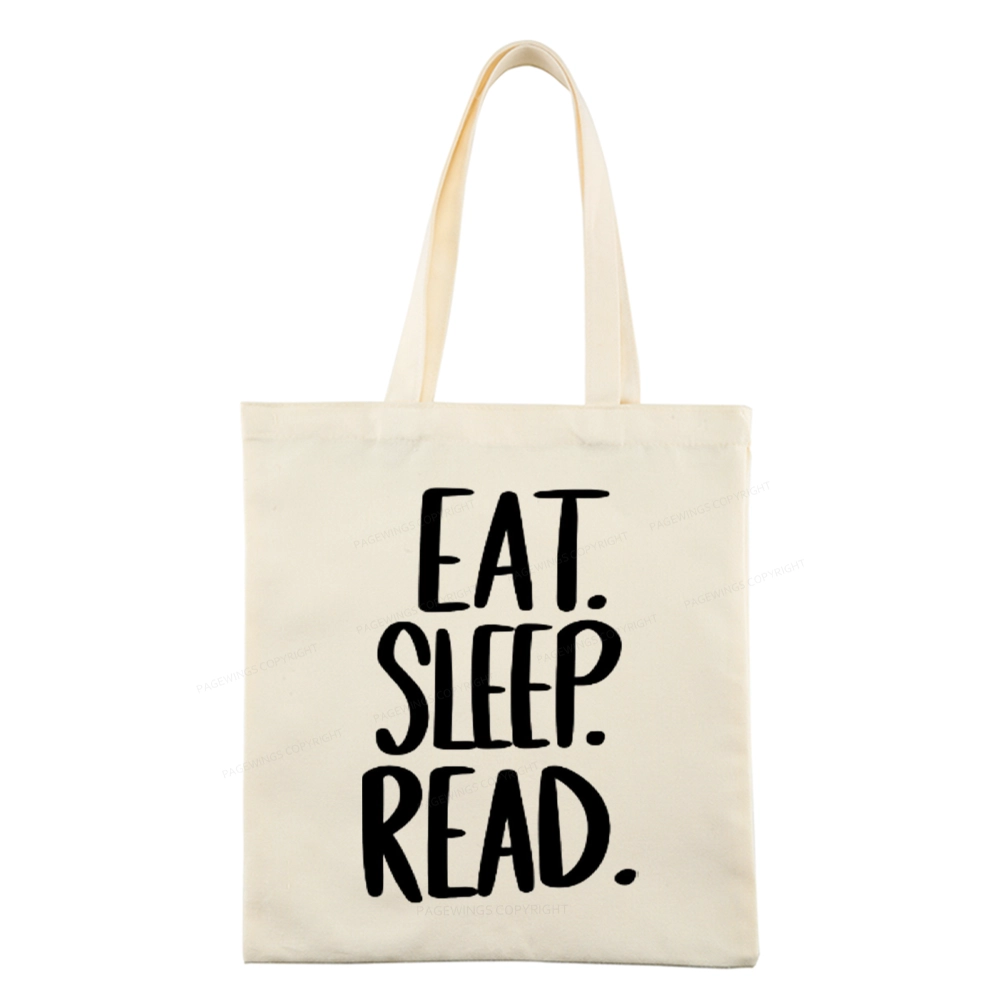 Pagewings Eat Sleep Read Tote Bag