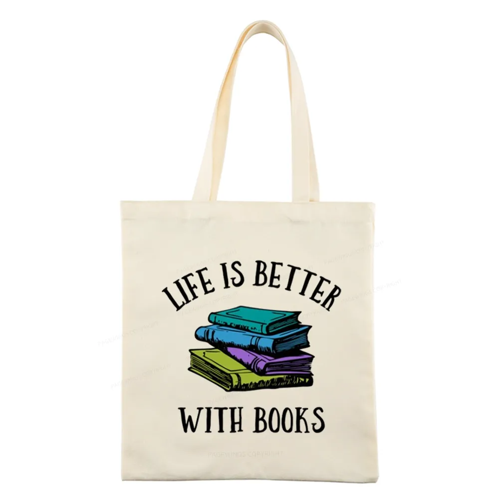 Pagewings Life's Better With Books Tote Bag