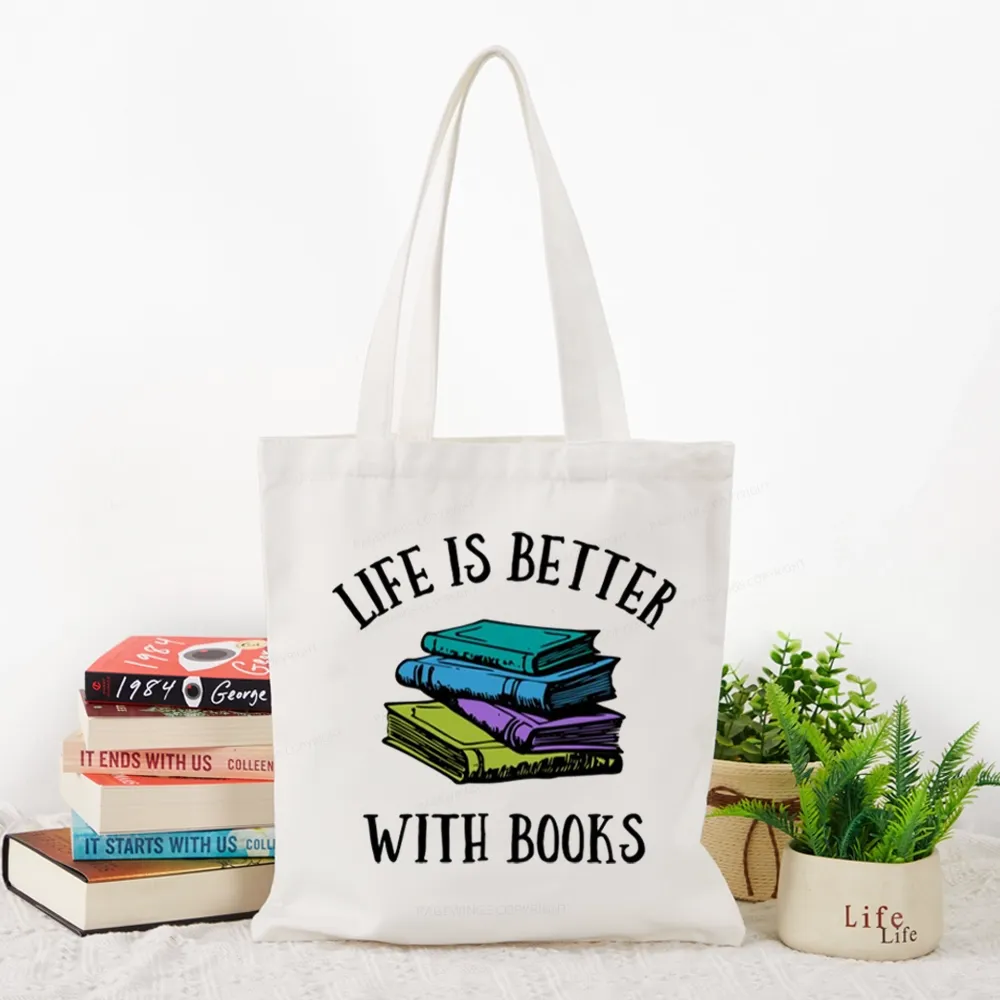 Pagewings Life's Better With Books Tote Bag