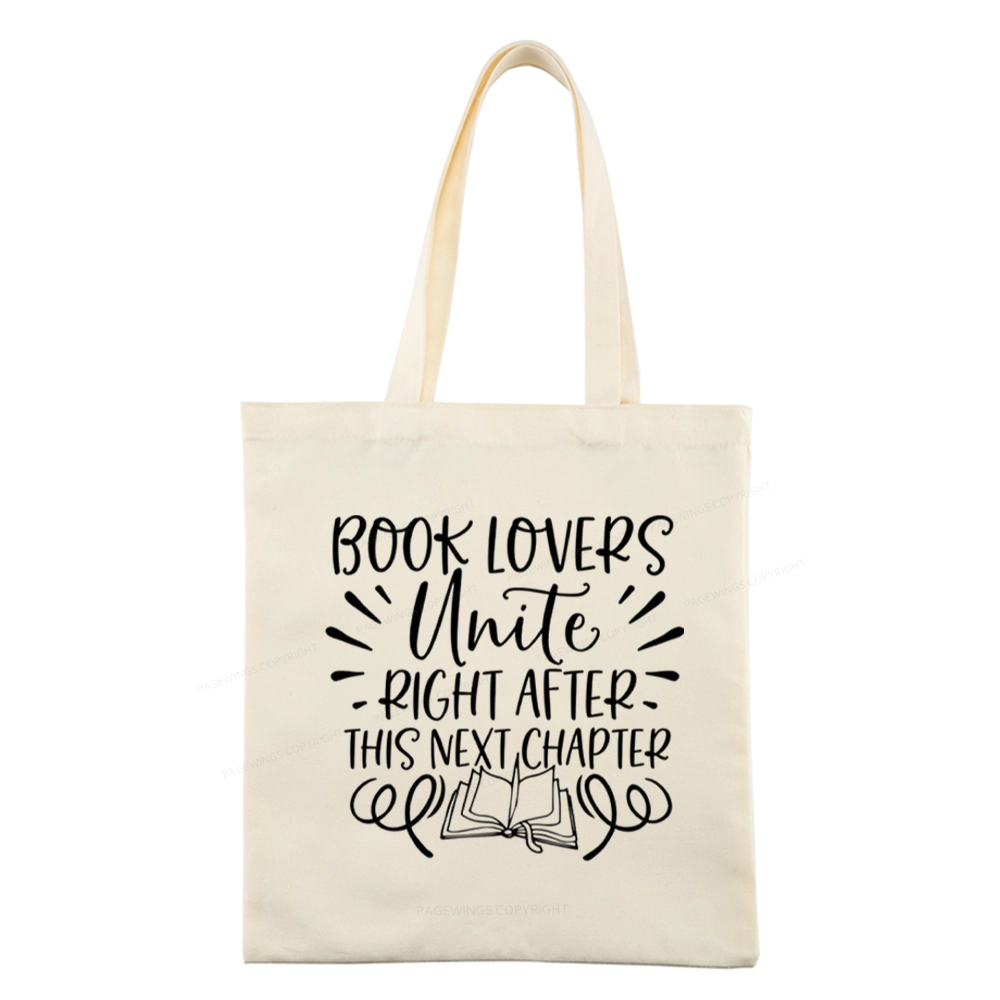 Pagewings Book Lovers Unite Tote Bag