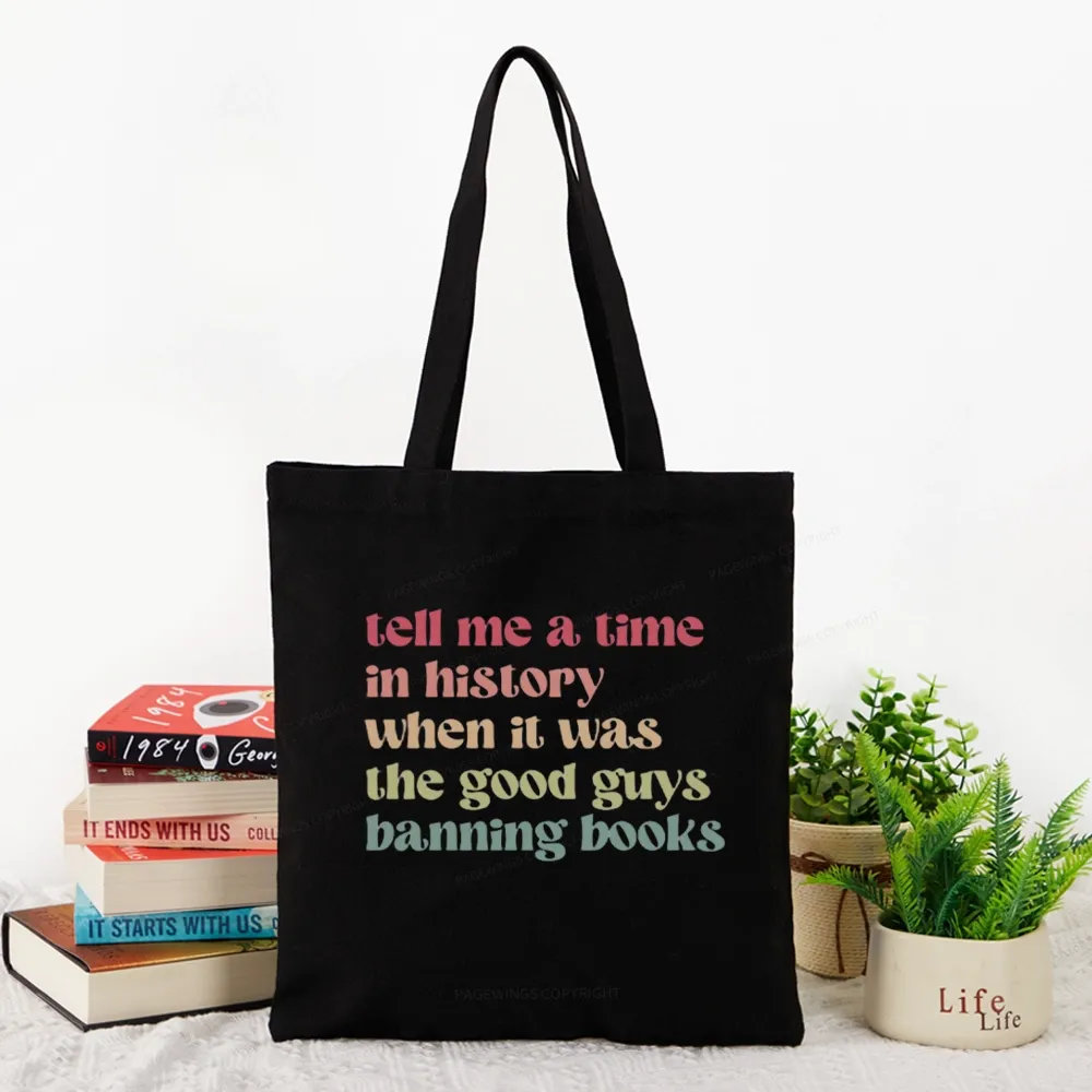 Pagewings Tell Me a Time in History Tote Bag