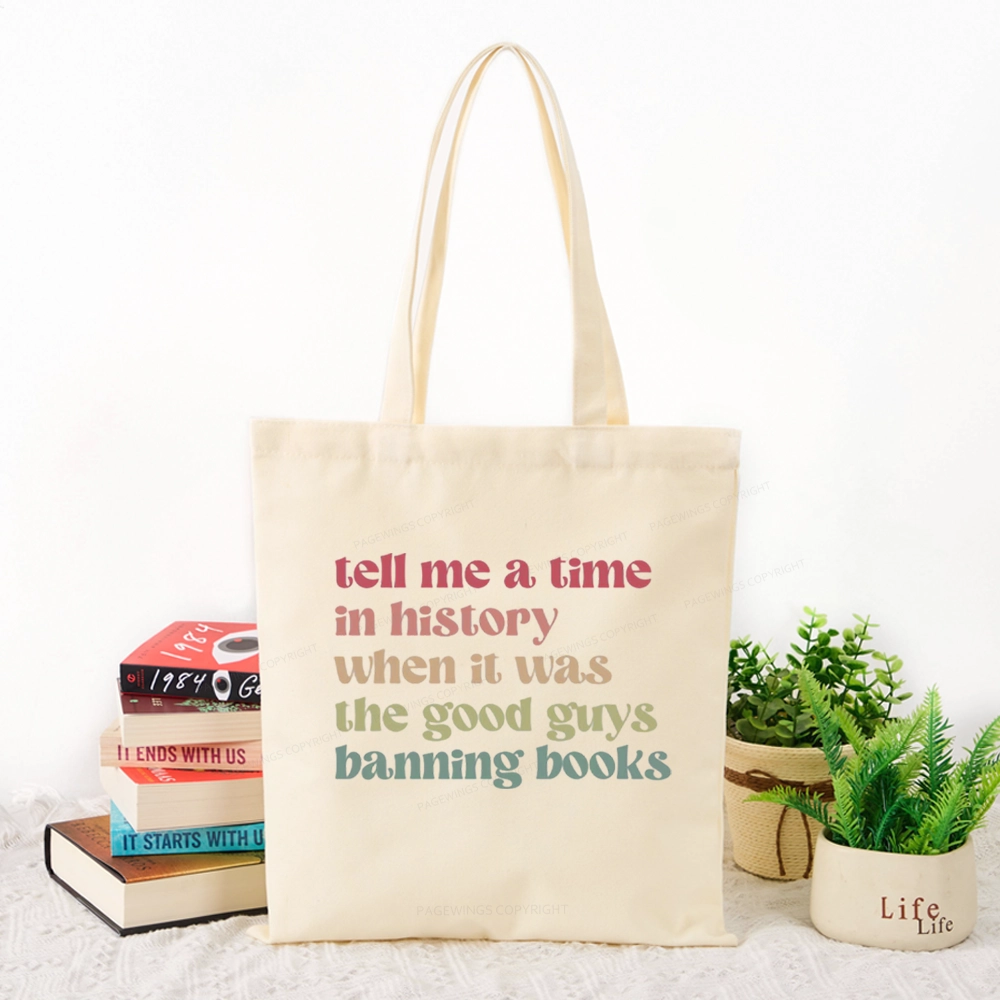 Pagewings Tell Me a Time in History Tote Bag