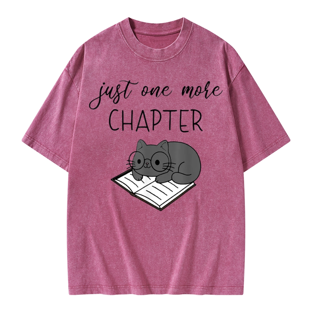 Pagewings Book Worm Reading Cat Unisex Washed T-shirt