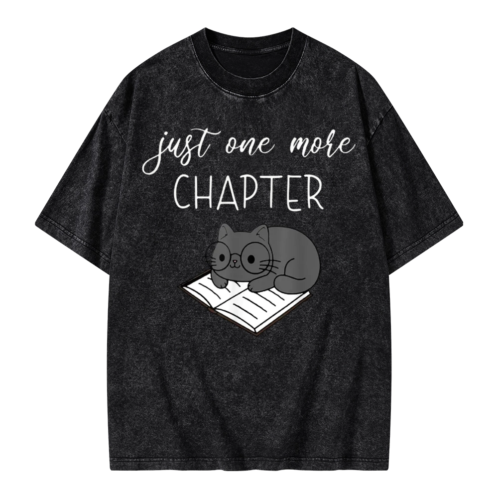 Pagewings Book Worm Reading Cat Unisex Washed T-shirt