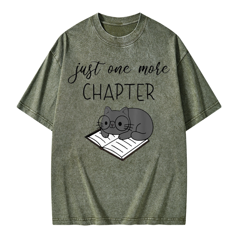 Pagewings Book Worm Reading Cat Unisex Washed T-shirt