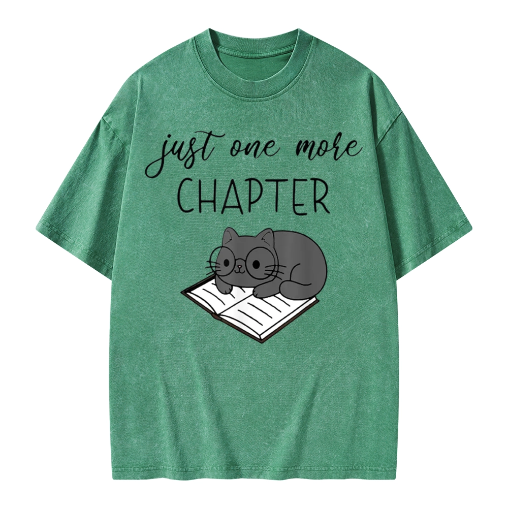 Pagewings Book Worm Reading Cat Unisex Washed T-shirt