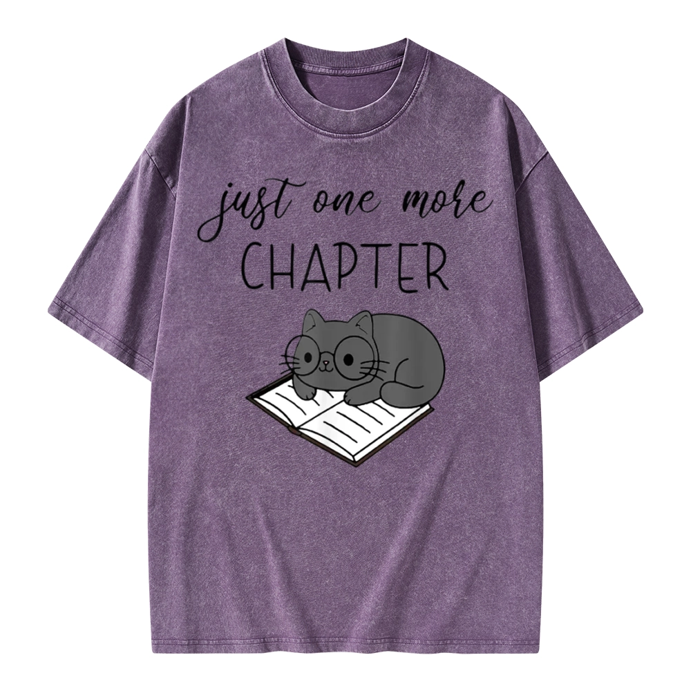Pagewings Book Worm Reading Cat Unisex Washed T-shirt