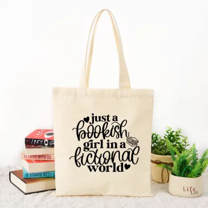 Pagewings Just A Bookish Girl In A Fictional World Tote Bag