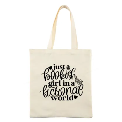 Pagewings Just A Bookish Girl In A Fictional World Tote Bag