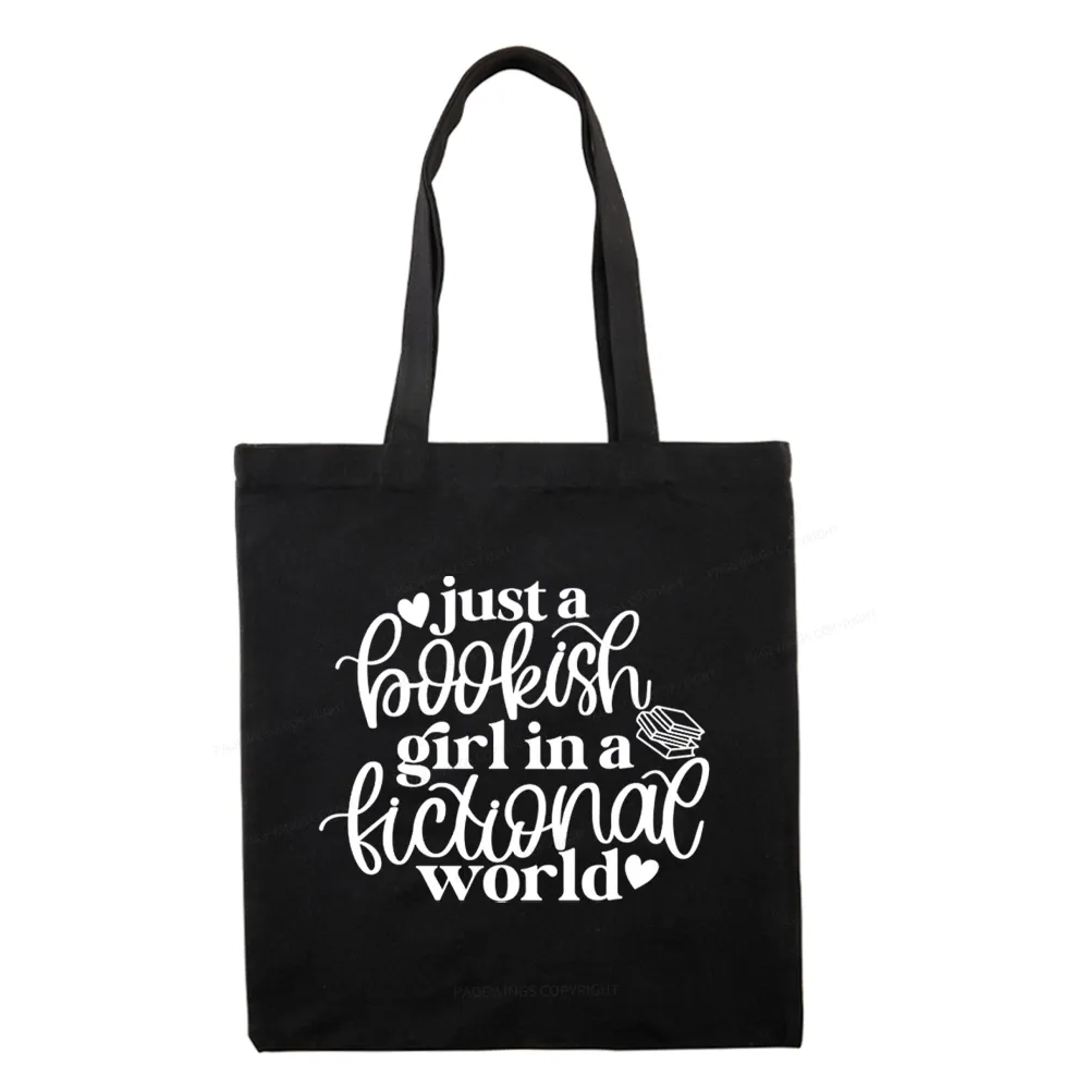 Pagewings Just A Bookish Girl In A Fictional World Tote Bag