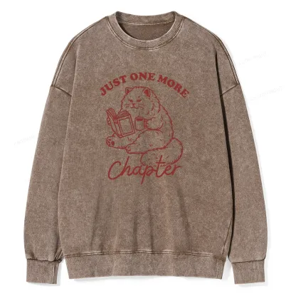 Pagewings Just one more chapter Unisex Washed Sweatshirt