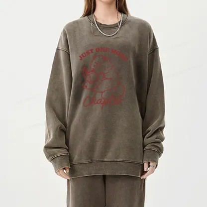 Pagewings Just one more chapter Unisex Washed Sweatshirt