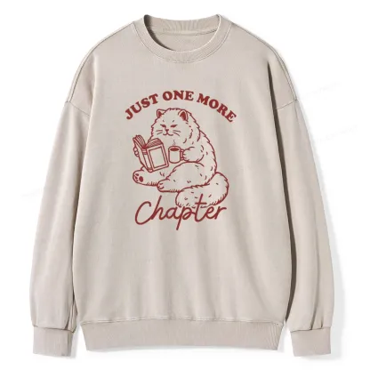 Pagewings Just one more chapter Unisex Washed Sweatshirt