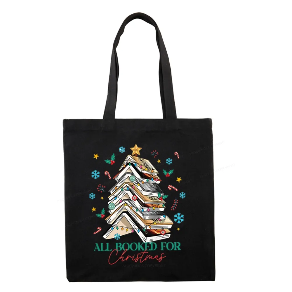 Pagewings Fourth Wing All Booked For Christmas Christmas Tote Bag