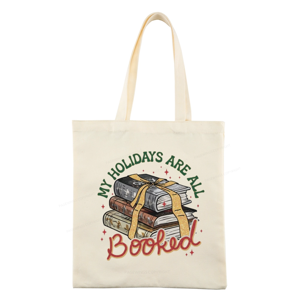 Pagewings My Holidays Are All Booked Christmas Tote Bag
