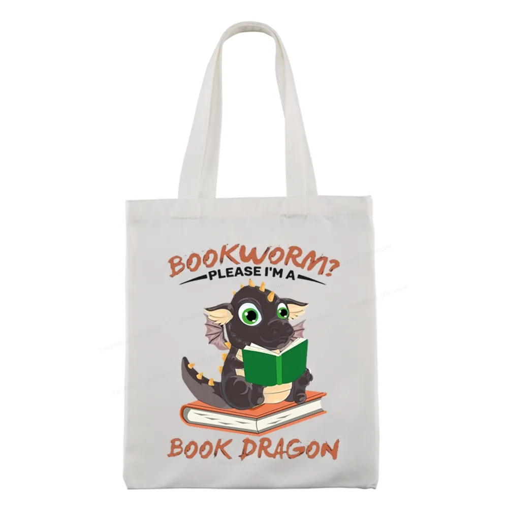 Pagewings Book Dragon Tote Bag