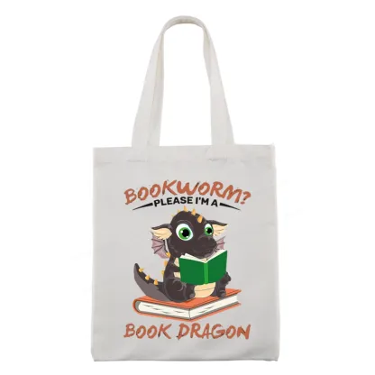 Pagewings Book Dragon Tote Bag