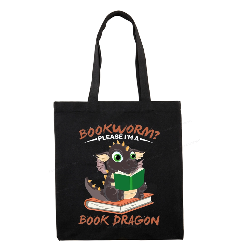 Pagewings Book Dragon Tote Bag
