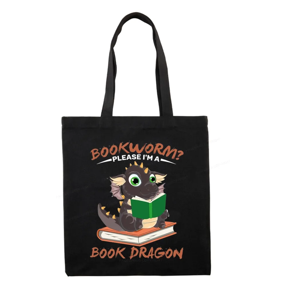 Pagewings Book Dragon Tote Bag