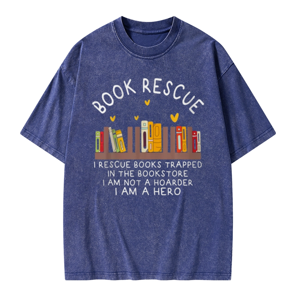 Pagewings Book Rescue Unisex Washed T-shirt