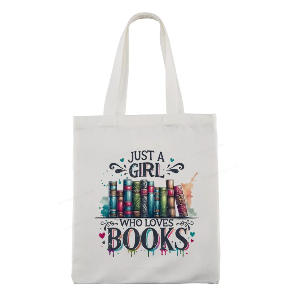 Pagewings Just A Girl Who Loves Books Tote Bag