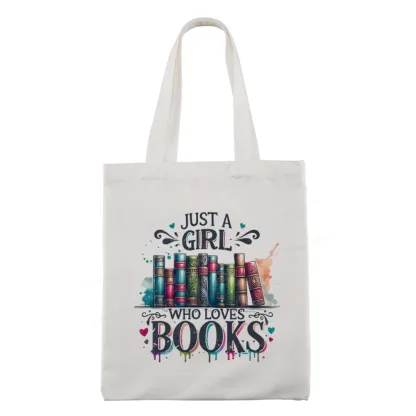 Pagewings Just A Girl Who Loves Books Tote Bag