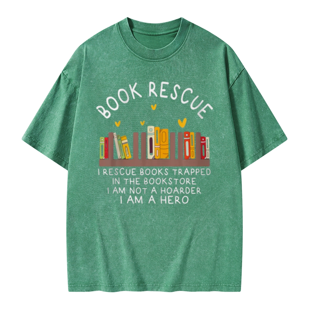 Pagewings Book Rescue Unisex Washed T-shirt