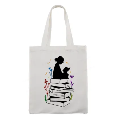 Pagewings Girl Reading Tote Bag