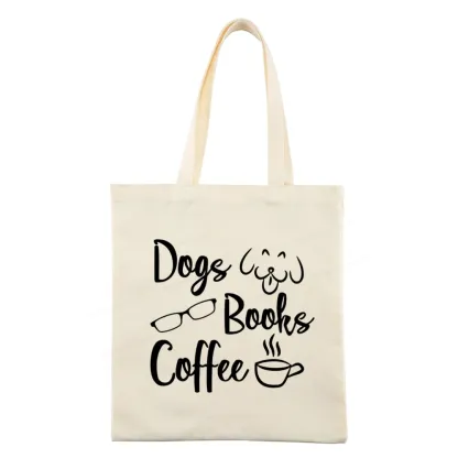 Pagewings Dogs Books Coffee Tote Bag