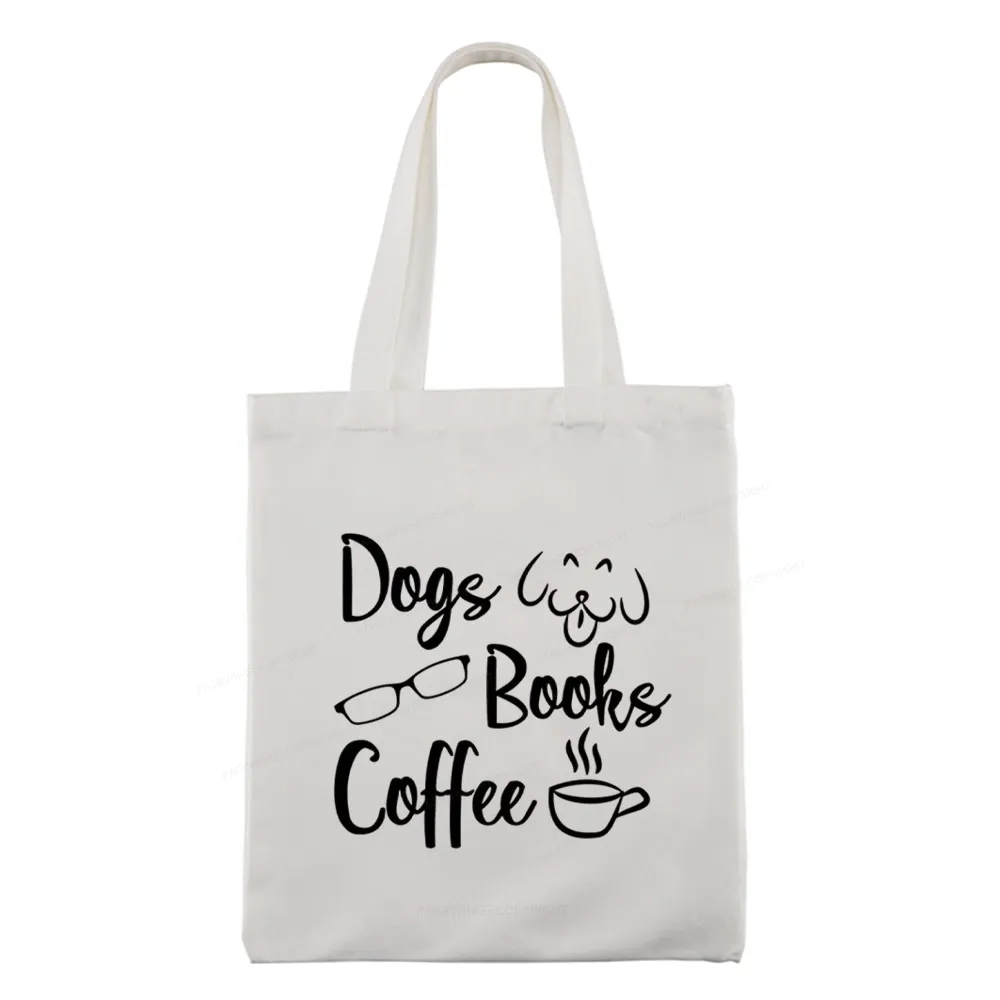 Pagewings Dogs Books Coffee Tote Bag
