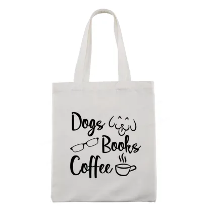 Pagewings Dogs Books Coffee Tote Bag