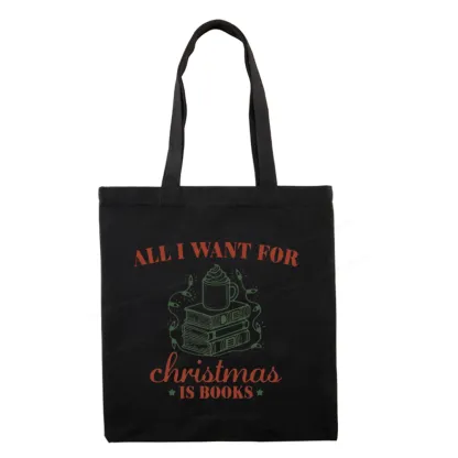 Pagewings All I Want For Christmas Is Books Tote Bag