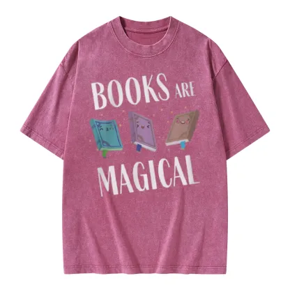 Pagewings Books Magical Unisex Washed T-shirt