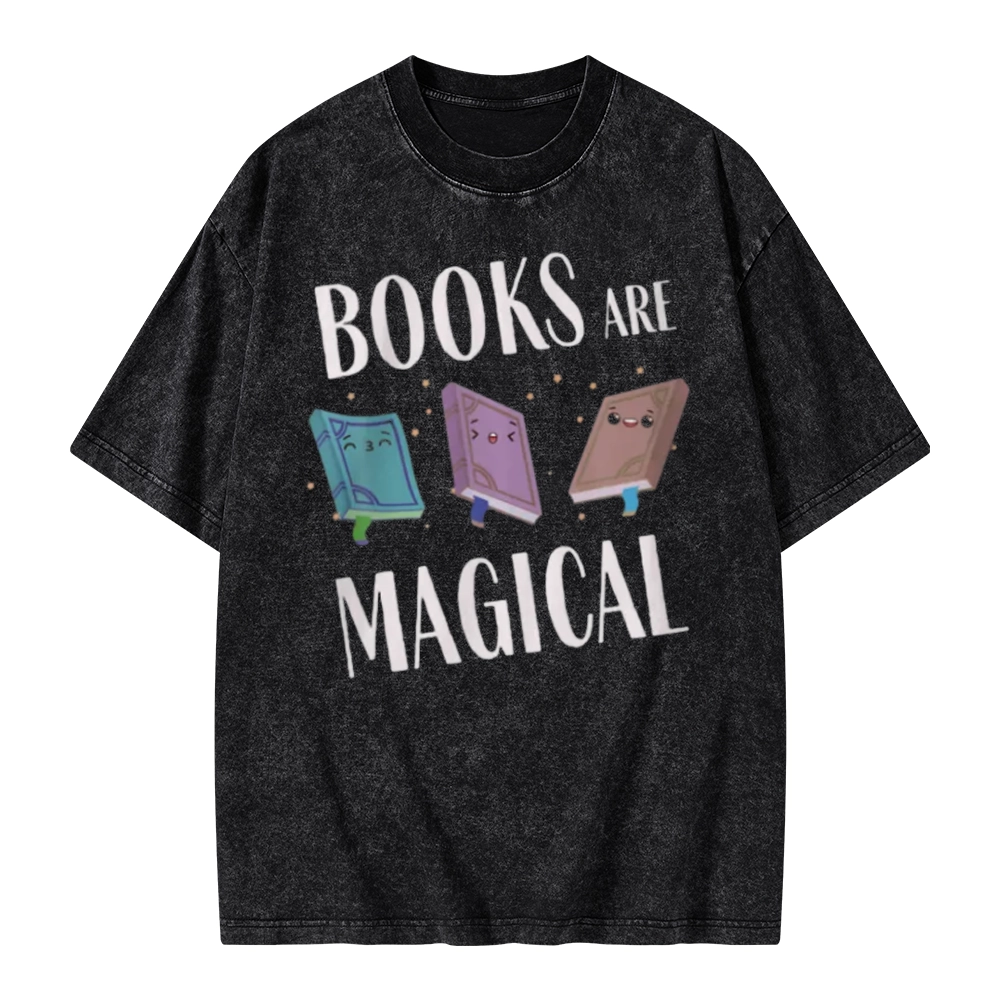Pagewings Books Magical Unisex Washed T-shirt