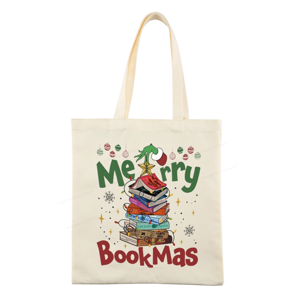 Pagewings Fourth Wing Merry Bookmas Tote Bag