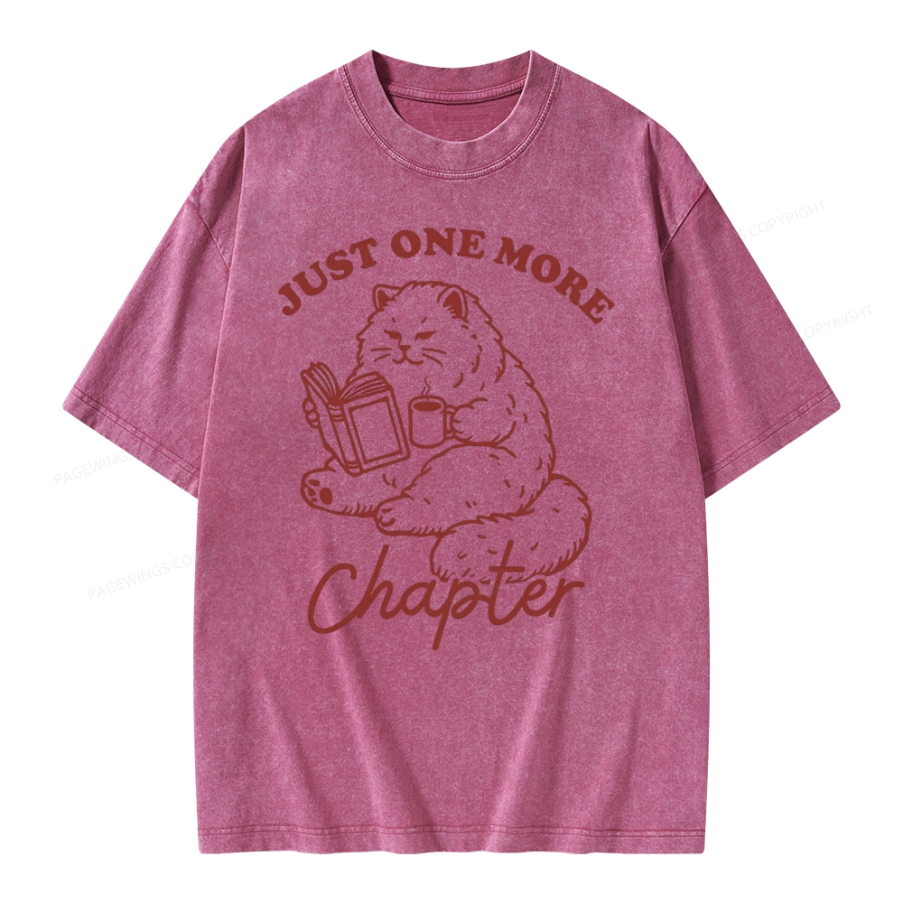 Pagewings Just one more chapter Unisex Unisex Washed T-shirt