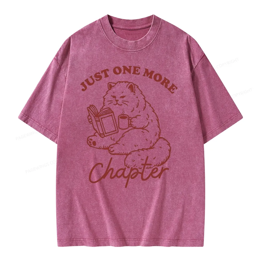 Pagewings Just one more chapter Unisex Unisex Washed T-shirt