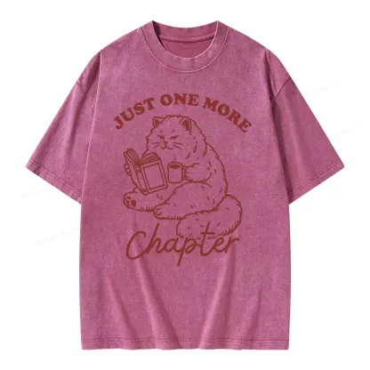 Pagewings Just one more chapter Unisex Unisex Washed T-shirt