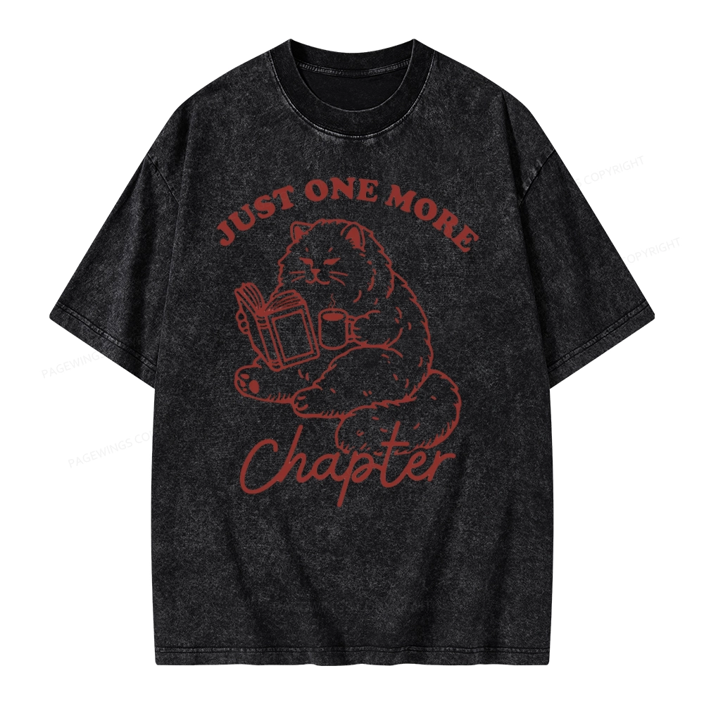 Pagewings Just one more chapter Unisex Unisex Washed T-shirt