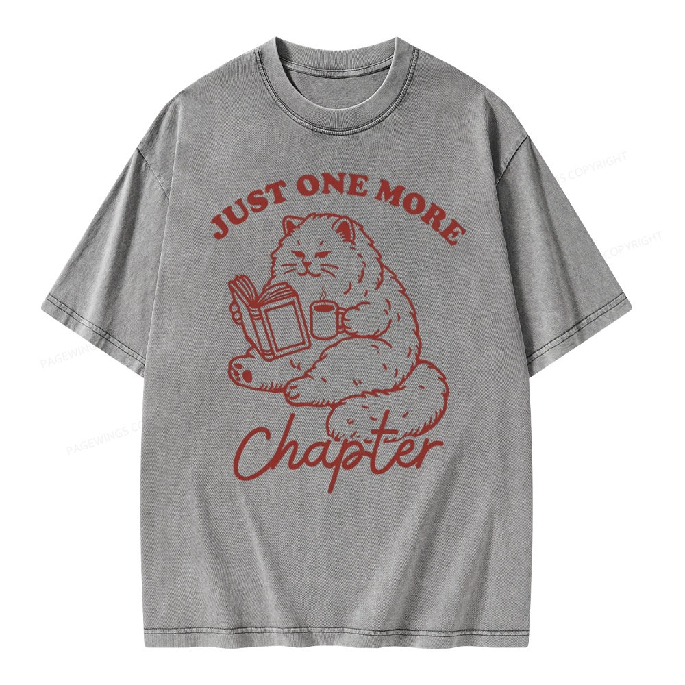 Pagewings Just one more chapter Unisex Unisex Washed T-shirt