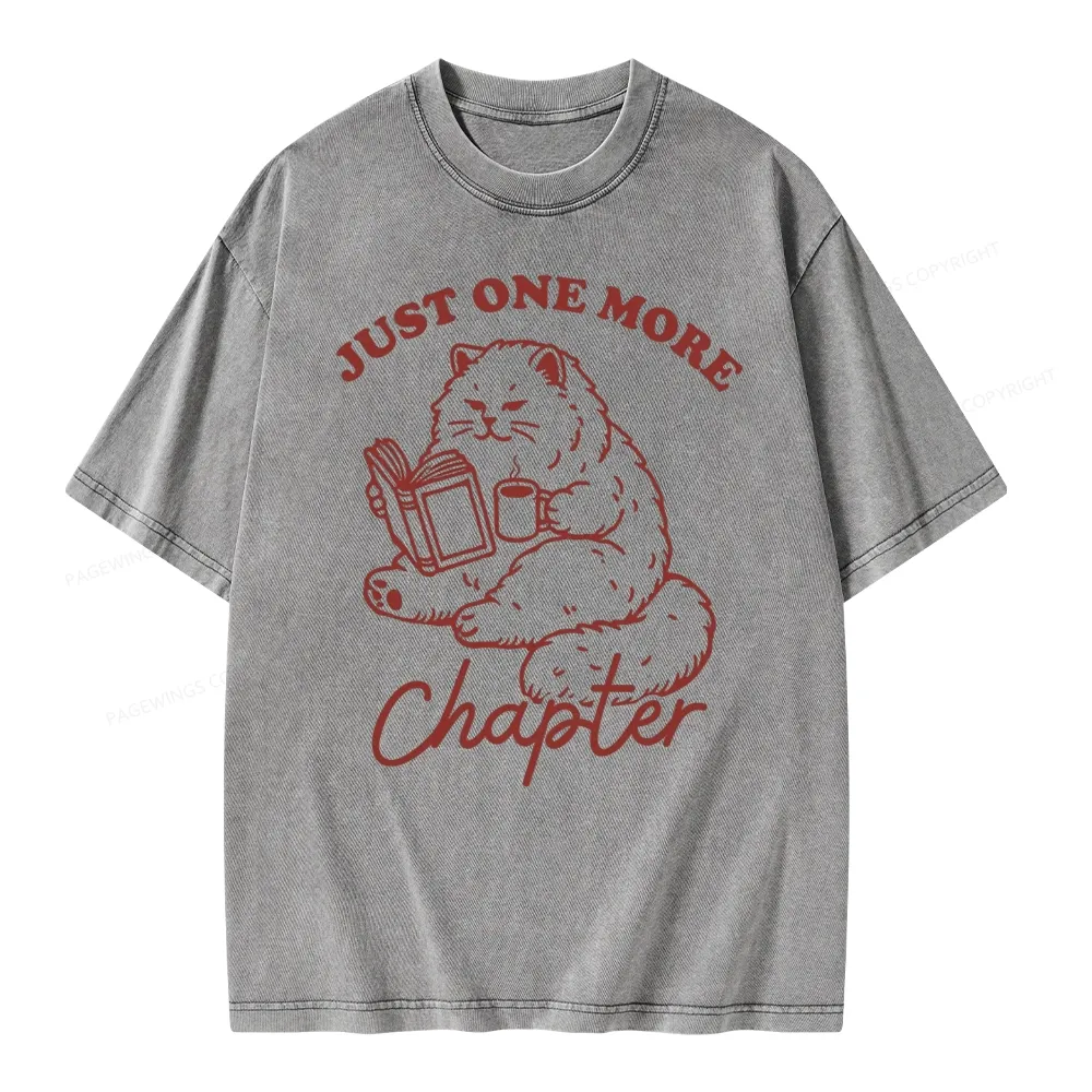 Pagewings Just one more chapter Unisex Unisex Washed T-shirt