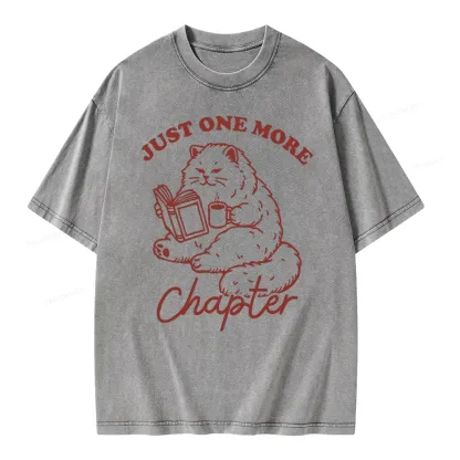 Pagewings Just one more chapter Unisex Unisex Washed T-shirt