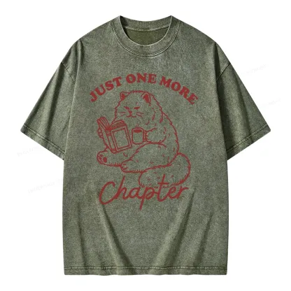 Pagewings Just one more chapter Unisex Unisex Washed T-shirt